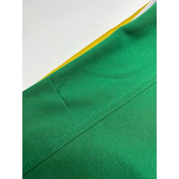 DELF Boston Basket Ball Jacket Vintage Snap ButtonMens Size XL Green and Yellow - Picture 8 of 9